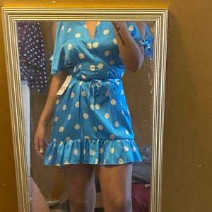 Polkadot blue dress